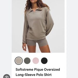 lululemon athletica Softstreme Pique Oversized Long-Sleeve Polo Shirt - Tan